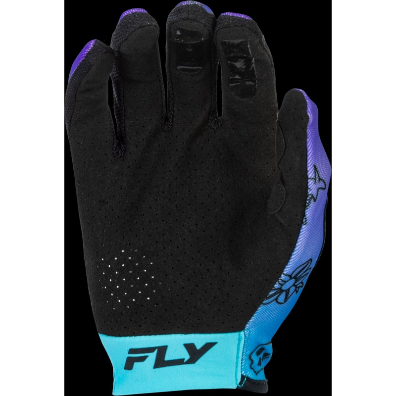 FLY RACING Youth Lite Outline Gloves Purple/Blue/Black Ym