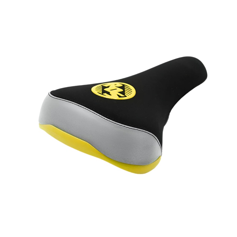 Ride Out Supply ROS BMX Railed Seat – Black / Lemon Yellow