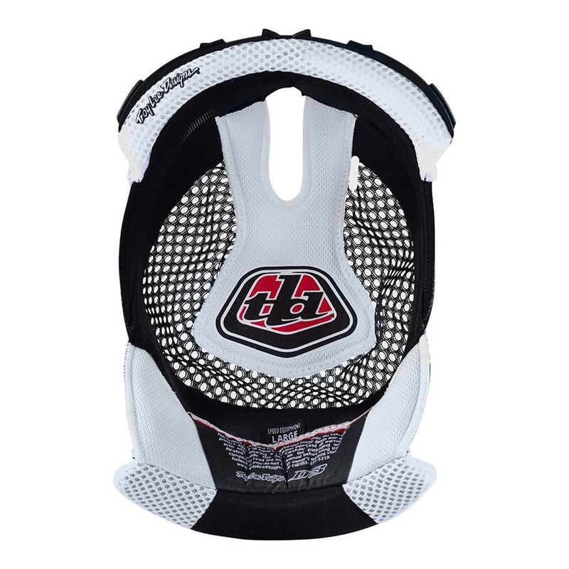 Troy Lee D3 Helmet Headliner-White X-Small