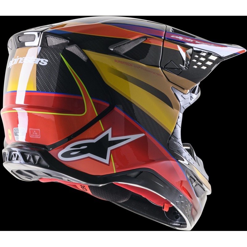 ALPINESTARS S-M10 Helmet Gold Yellow/Rio Red Medium
