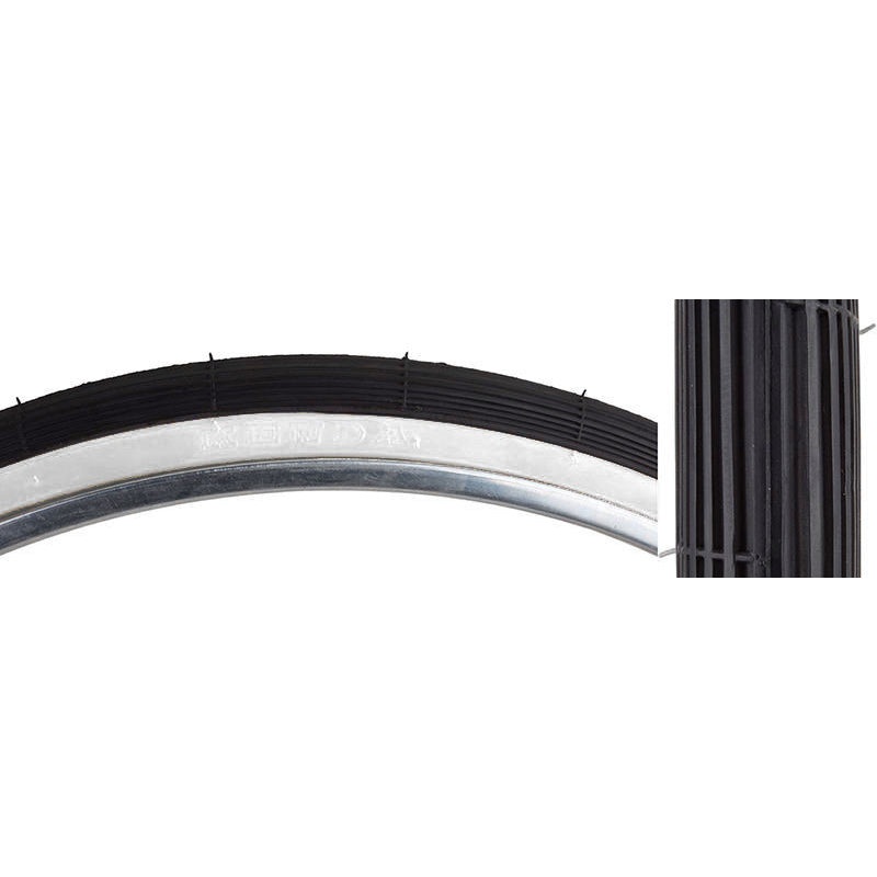26×1-3/8×1-1/4 Kenda K23 Schwinn S-5/S-6 Bicycle Tire (37-597) – Black w/ Whitewall