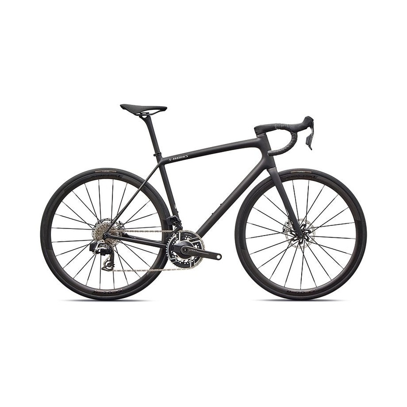 2026 Specialized Aethos S-Works Axs Bike Satin Carbon / Gloss Dolomite Metallic 52
