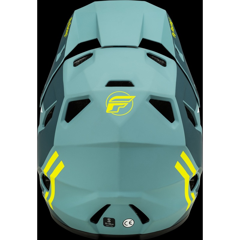 FLY RACING Rayce Bicycle Helmet Matte Blue Stone/Hi-Vis Xs