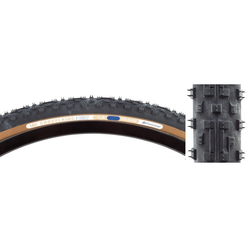 GravelKing EXT Tire – 700 x 38 Tubeless Folding Black/Brown 700 x 38c