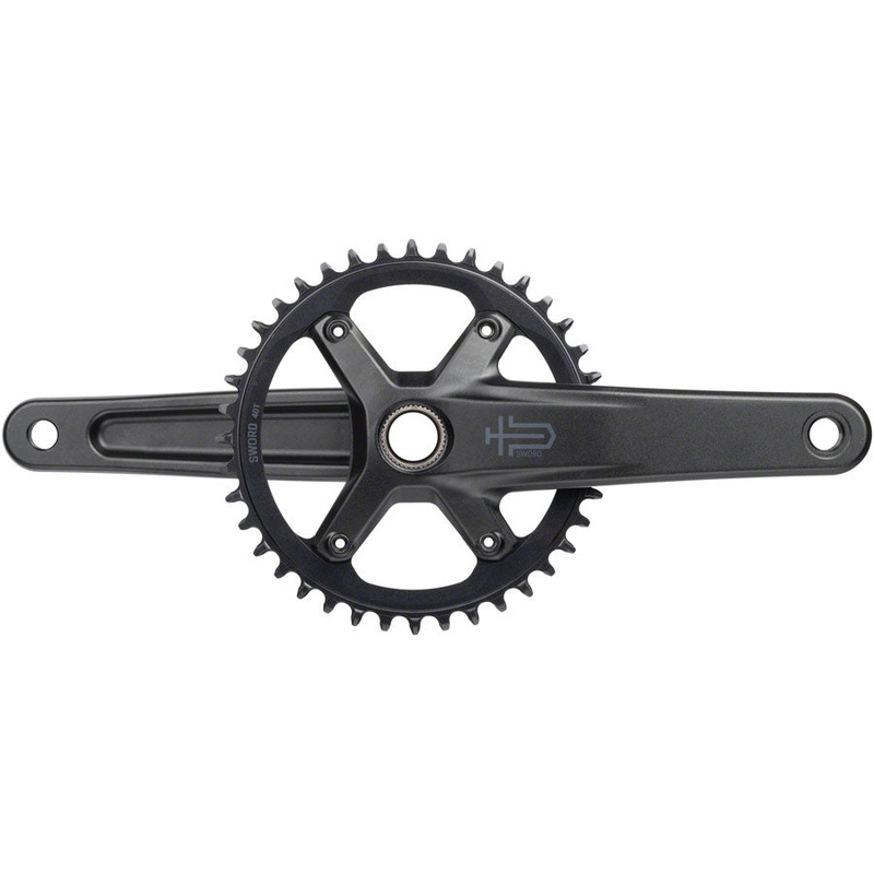 microSHIFT Sword 1x Crankset – 172.5mm, 10-Speed, 40t, 110 Asym BCD,  24mm Spindle, Black