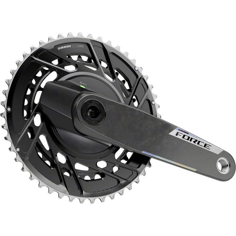 SRAM Force AXS Power Meter Crankset – 165mm, 12-Speed, 50/37t Thread Mount, 8-Bolt PM Spider, DUB Spindle, Carbon, E1