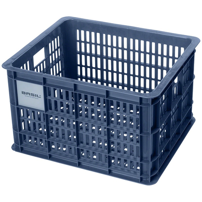 Basil Crate Basket – Medium, 29.5L, Recycled Plastic, Bluestone