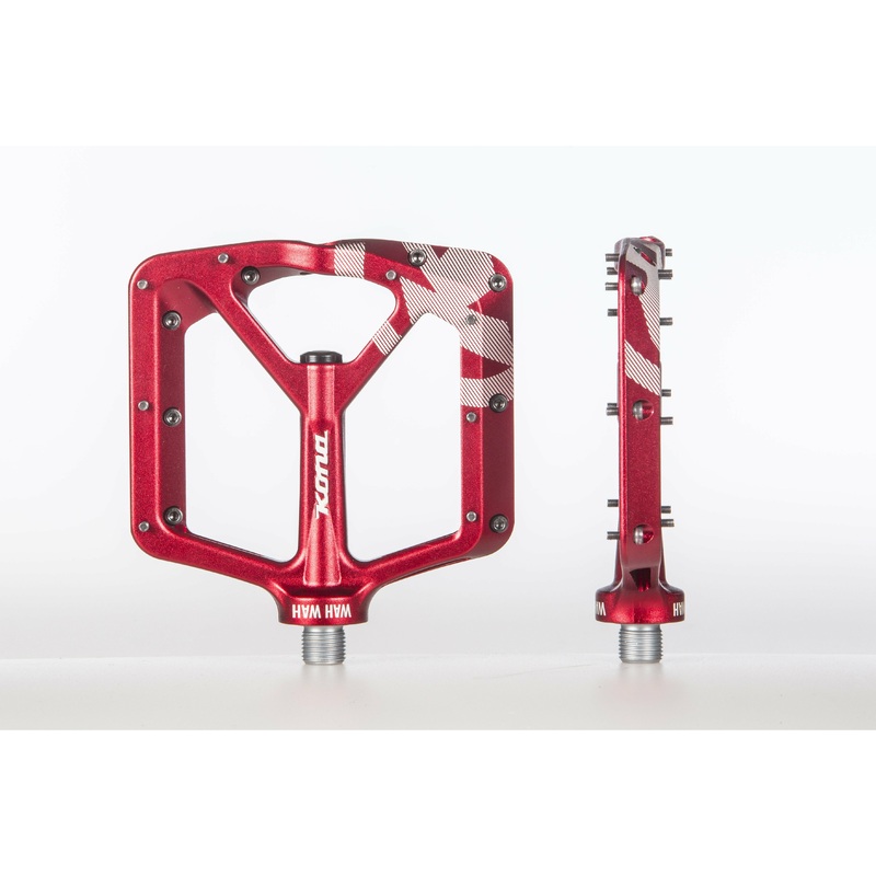 Kona Wah Wah 2 Alloy Bike Pedals Red