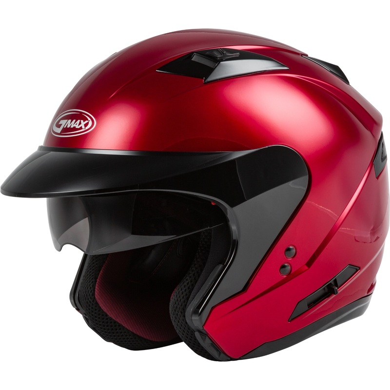 GMAX Of-77 Open-Face Helmet Candy Red Md