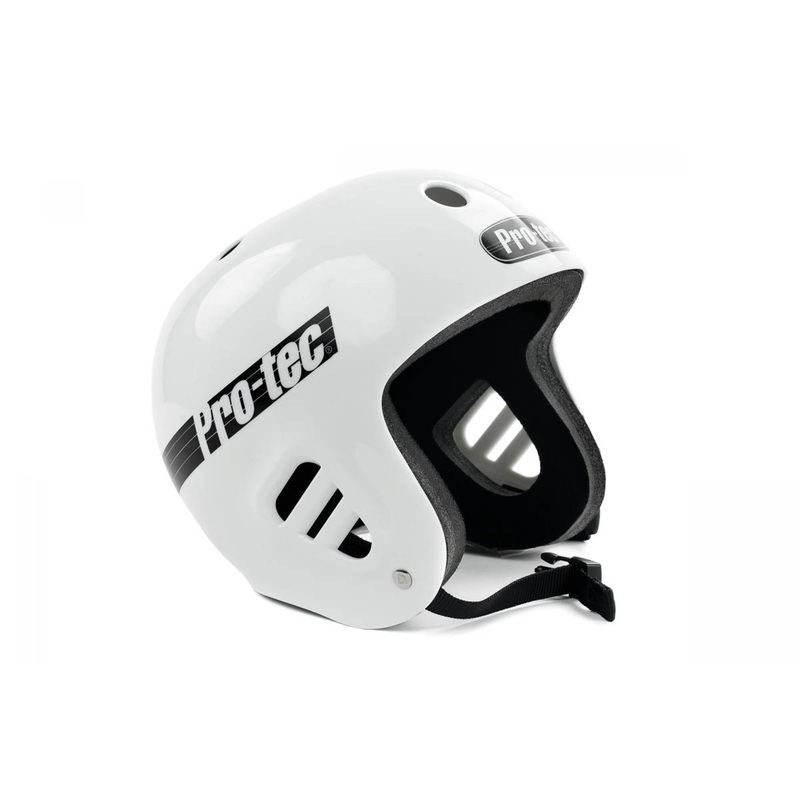 Protec – Classic Full Cut Skate Helmet Gloss White X-Small – 1 YEAR WARRANTY