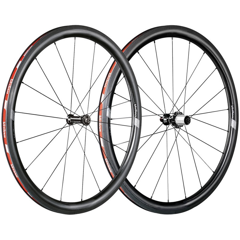 Vision SC40 TL Wheelset Tubeless 700c 16/21H Spoke Count Rim Brake Quick Release  BLK