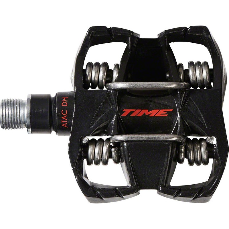 ATAC DH 4 Pedals – Dual Sided Clipless with Platform, Aluminum, 9/16″, Black/Red