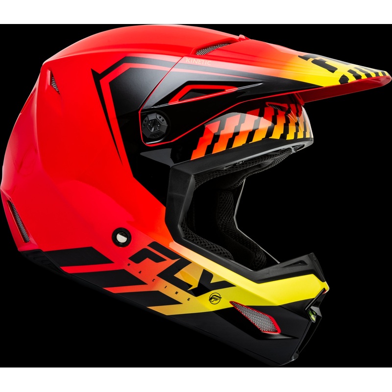 FLY RACING Kinetic Menace Helmet Red/Black/Yellow Sm