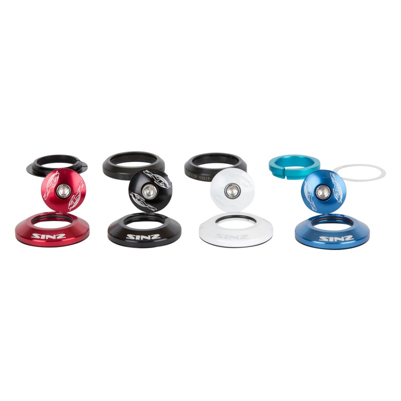 Sinz Integrated Step-Down BMX Headset-White 1 1/8″