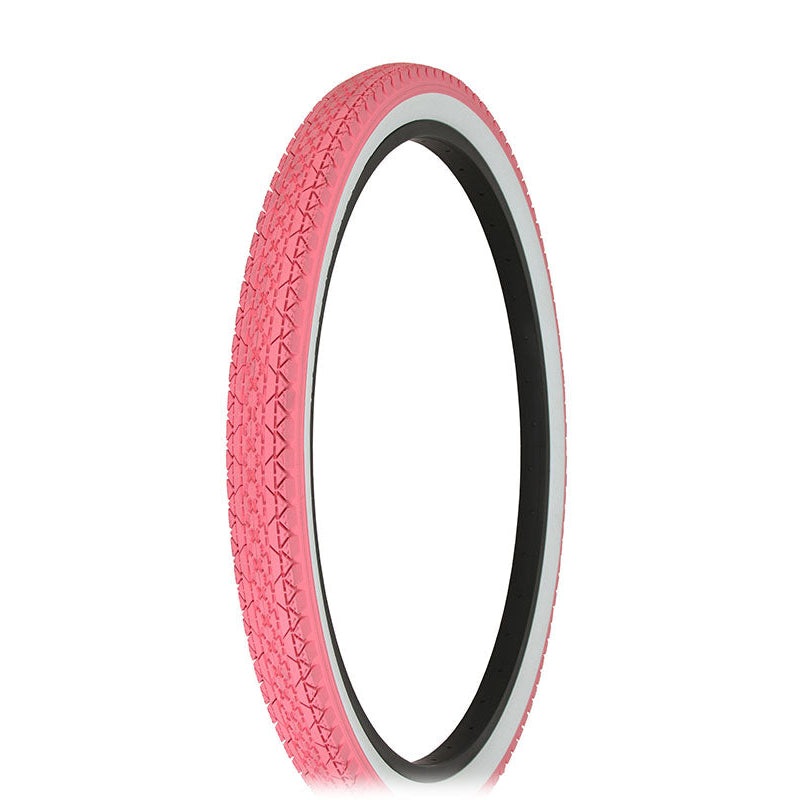26×2.125 Innova Goodyear-style Cruiser Tread Tire – Pink w/ Whitewall