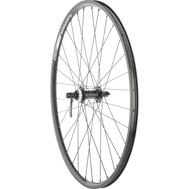 Alex DC19 Rim+Disc Front Wheel 26″ QR x 100mm Center-Lock /Rim Brake Black Clincher