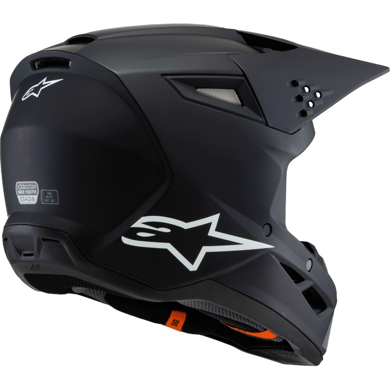 ALPINESTARS Sm3 Youth Solid Helmet Black Youth Large