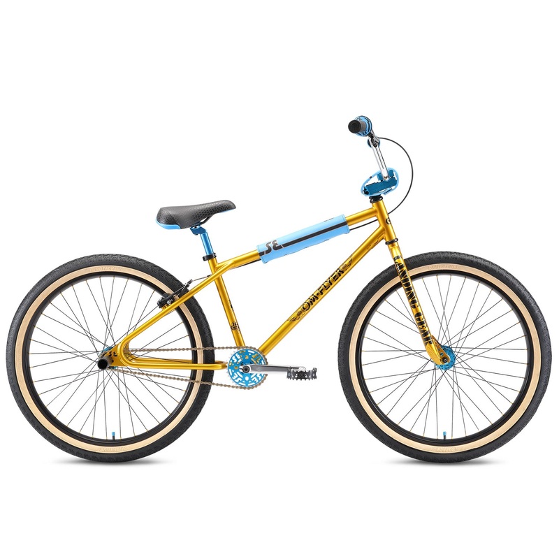 SE Bikes OM Flyer 26″ BMX Freestyle Bike-Solid Gold
