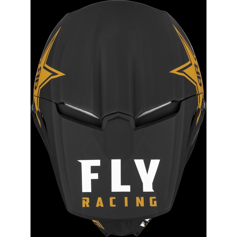 FLY RACING Kinetic Rockstar Helmet Matte Black/Gold 2x