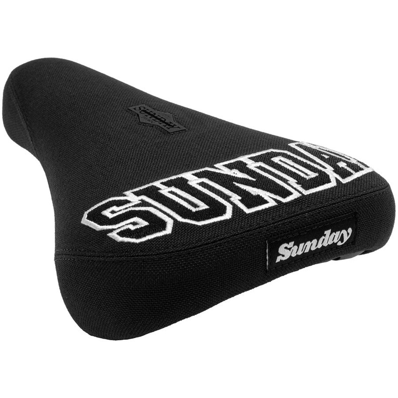Sunday Blockhead BMX Seat – Pivotal, Black/White, Fat