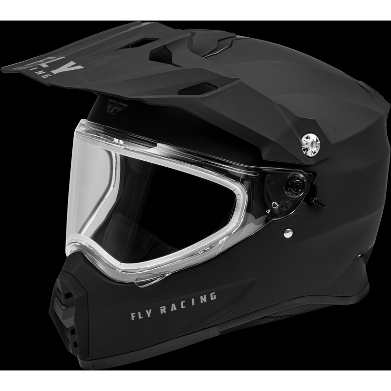 FLY RACING Trekker Cw Solid Helmet Dual Shld Matte Black Lg