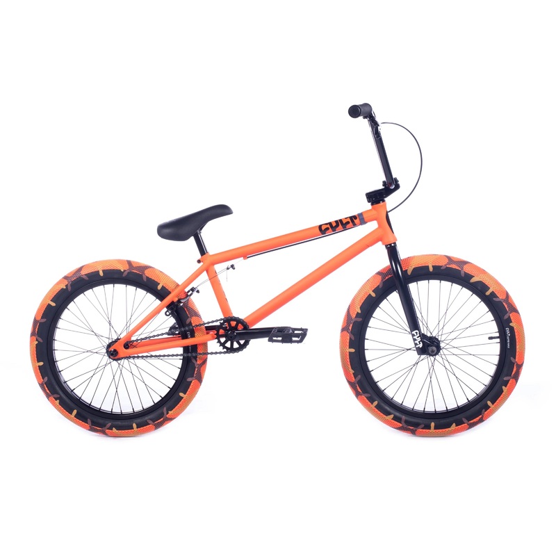 Cult Gateway 20.5TT BMX Freestyle Bike-Orange/Orange Camo Tires