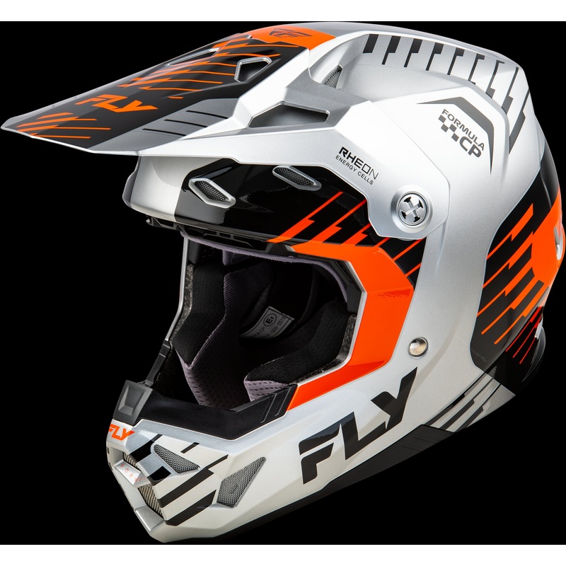 FLY RACING Formula Cp Slice Helmet Grey/Orange/Black Xs
