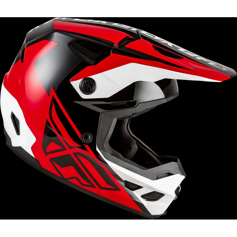 FLY RACING Kinetic Crest Helmet Red/Black/White Sm