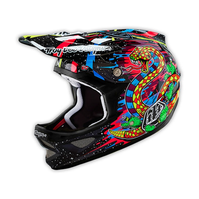 Troy Lee D3 Carbon Helmet-Blacklight Black X-Small