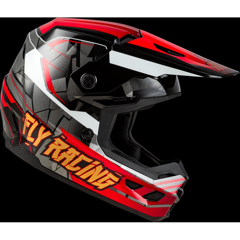 FLY RACING Youth Kinetic Scorched Helmet Red/Black/White Ys