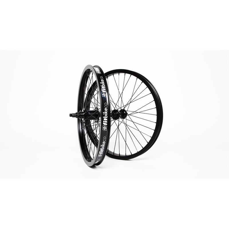 8″ FIT FREECOASTER WHEELSET 36 HOLE 3/8″ SEALED FRONT, 4MM SEALED REAR FREECOASTER 9T RHD ALL BLACK
