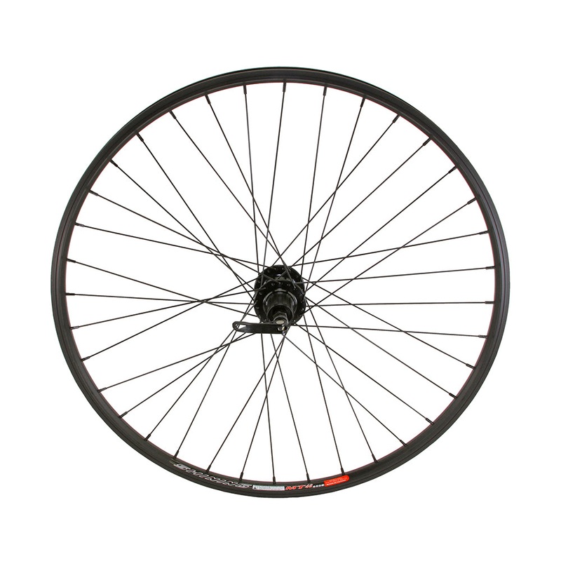 27.5 ALLOY REAR 6/BOLT DISK WHEEL 36 SPOKE 14GBLACK 3/8 Quick Release AXLE DOUBLE WALL | Live 4 Bikes 27.5 Black