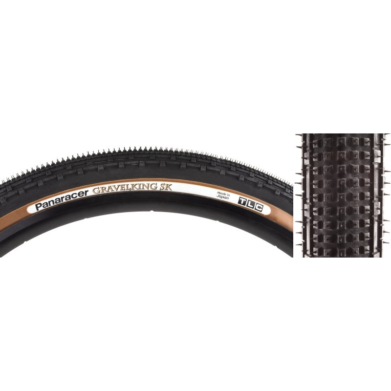 GravelKing SK Tire – 700 x 50 Tubeless Folding Black/Brown 700 x 50c