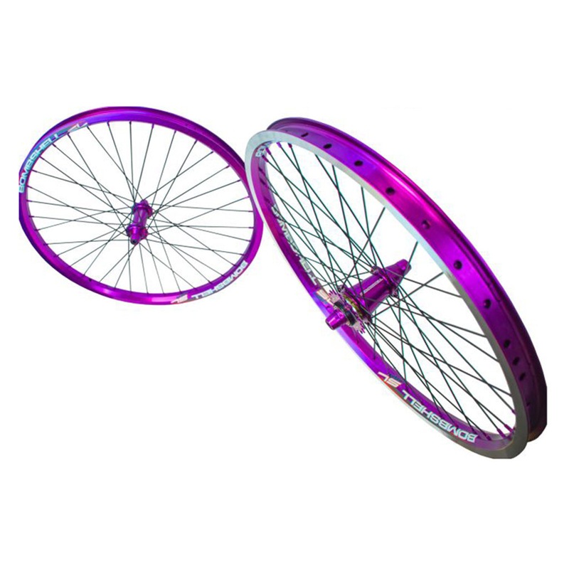 Bombshell ONE80 Cassette Pro Cruiser BMX Race Wheelset-24×1.75″ Black
