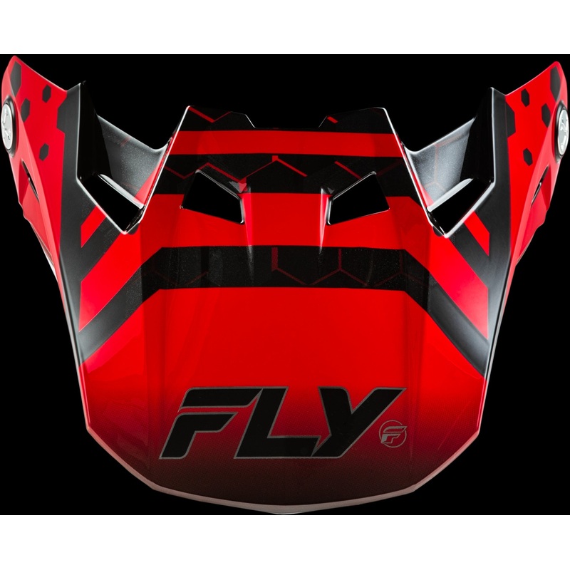 FLY RACING Formula Cc Tektonic Visor Black/Red/Orange Md/Lg