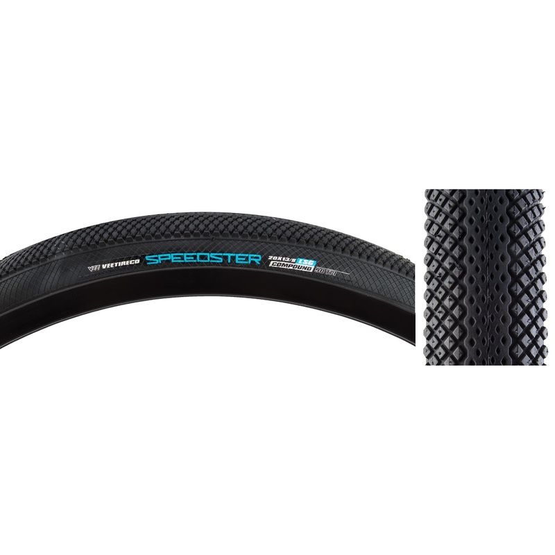 20×1-3/8″ (451mm) Vee Rubber Speedster Folding BMX tire – 110psi – Black