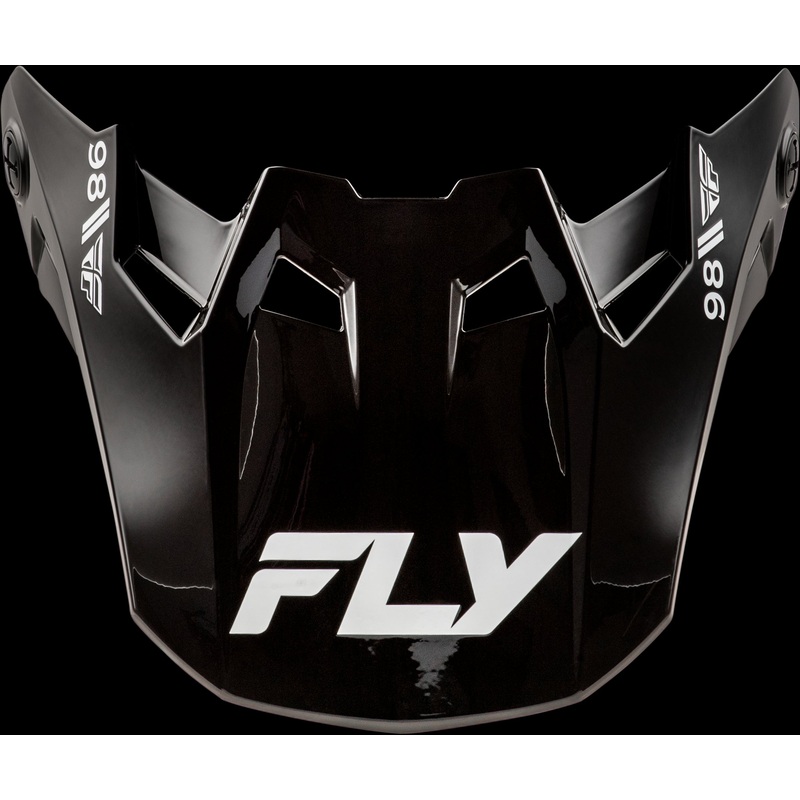 FLY RACING Formula Cc Objective Visor Black/White Xl/2x