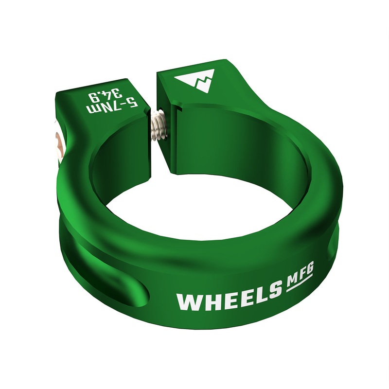 Wheels Manufacturing Seatpost Clamp – 34.9mm Bolt-On Green
