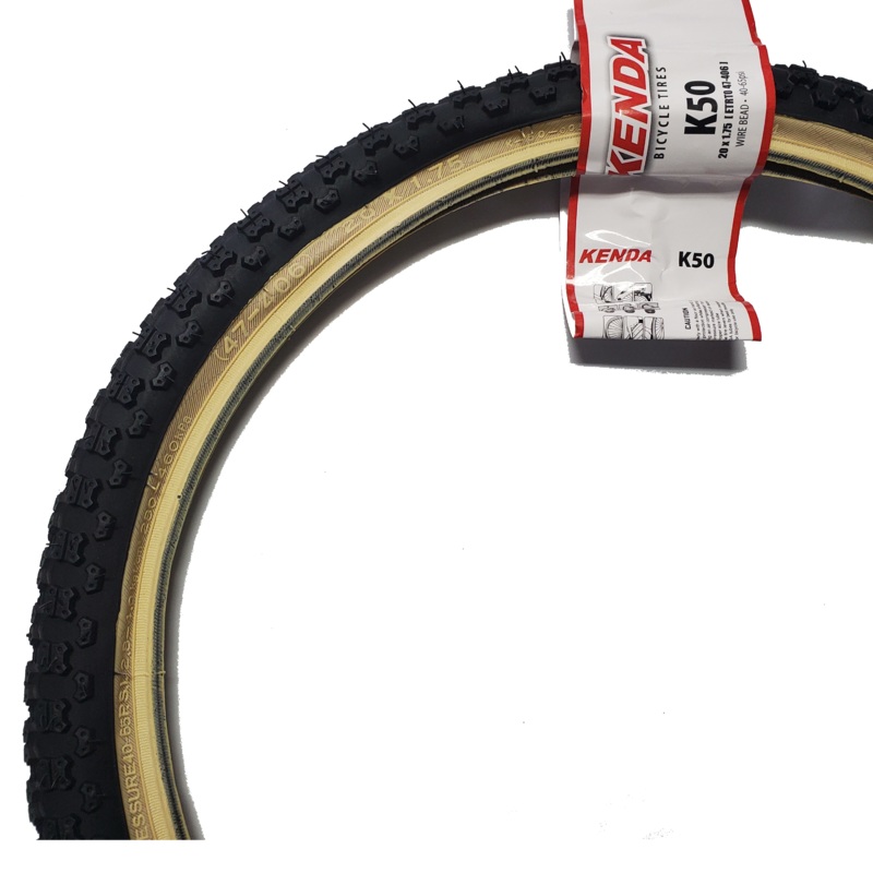 20×1.75 Kenda Comp III 3 style BMX tire – Black w/ Light Skinwall – single