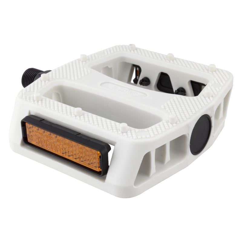 SE Bikes 12 O’Clock PC BMX Platform Pedals –  9/16″ – White
