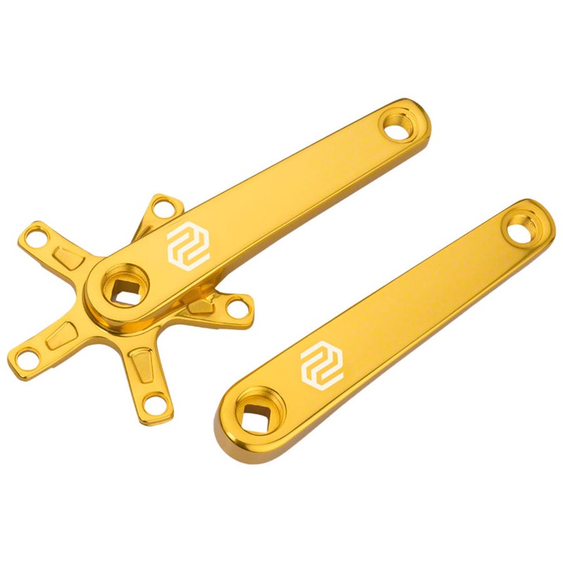 SQ-1 Crank Arm Set – 140mm Square Taper JIS Spindle Interface 110mm BCD Gold