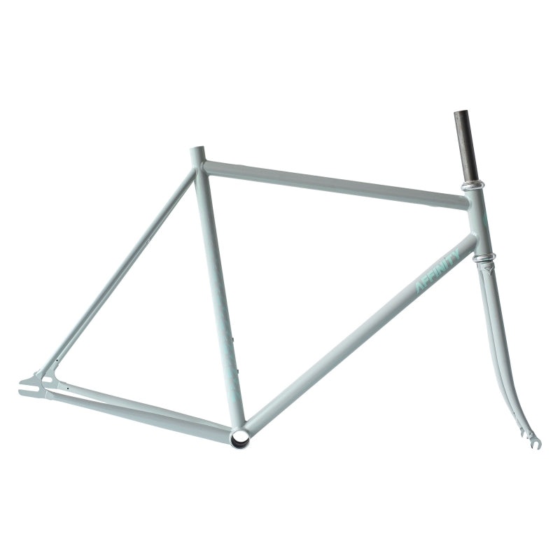 Affinity Metropolitan Track Frameset XS 440mm 505mm 100mm 75 70 405mm 27.2mm Pearl Gray Glow Sticks