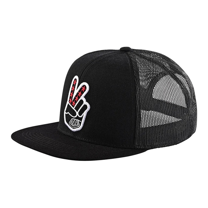 Troy Lee Peace Out Trucker Snapback Hat-OSFA-Black OSFA
