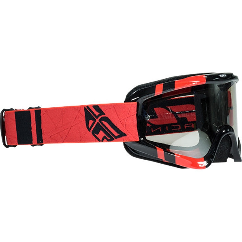 Fly Racing Zone Goggle-Youth-Red/Black-Flash Chrome Lens