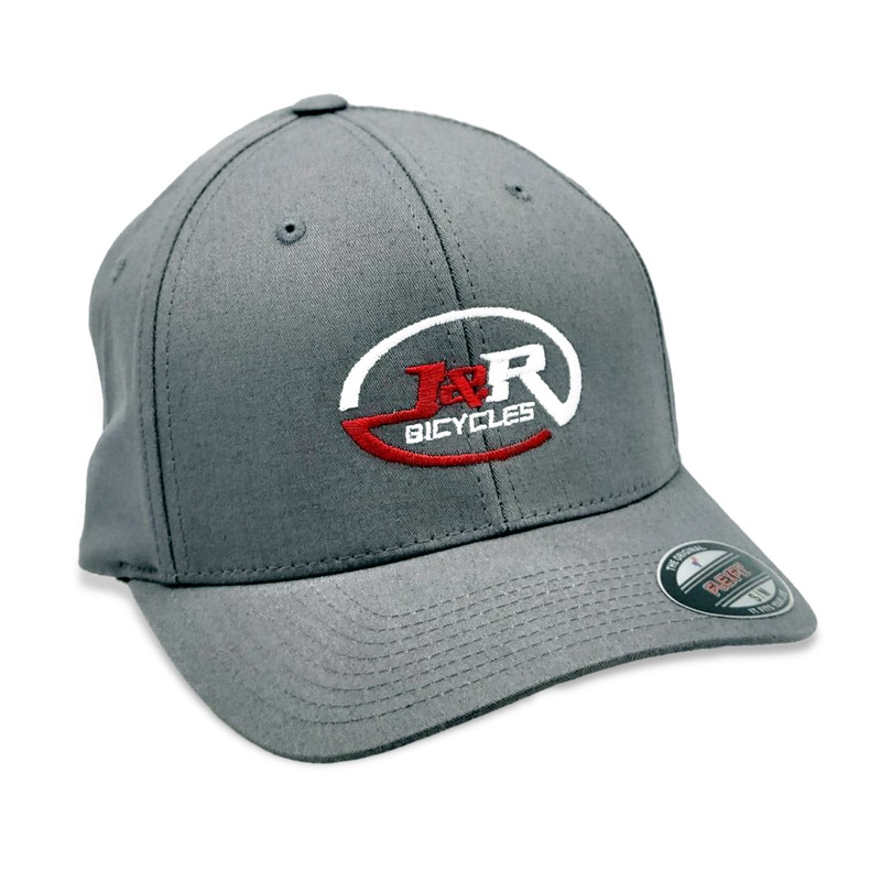 J&R Bicycles Logo V-Flex Hat-Gray-Adult S/M