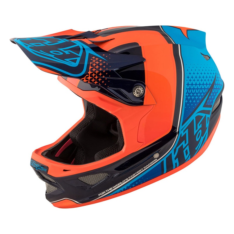 Troy Lee D3 Carbon MIPS Helmet-Starburst Orange X-Small