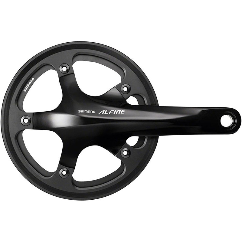 Alfine FC-S501 Crankset – 170mm, 8/9-Speed, 130BCD, 39t, 24mm Hollow Spindle, Includes BSA Bottom Bracket, Black
