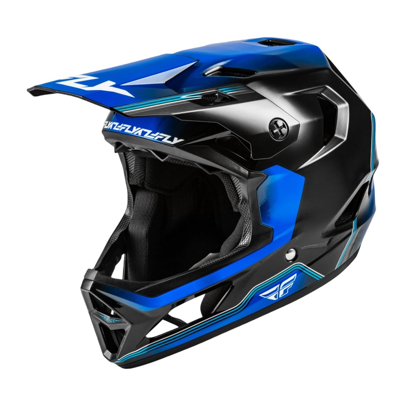 Fly Racing Rayce Repeat BMX Race Helmet-Black/Blue Youth Small