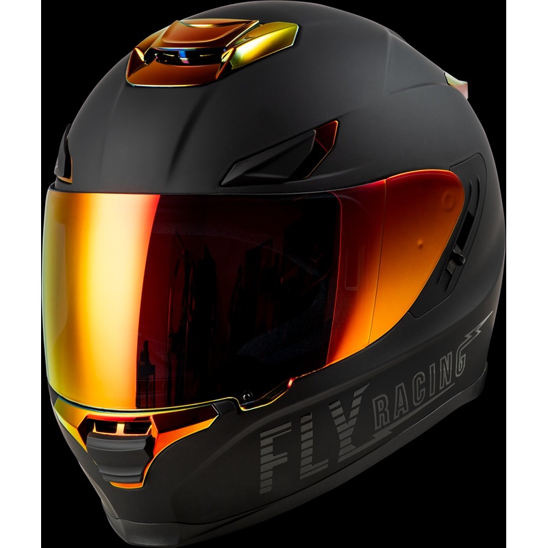 FLY RACING Sentinel Recon Helmet Matte Black/Fire Chrome Md