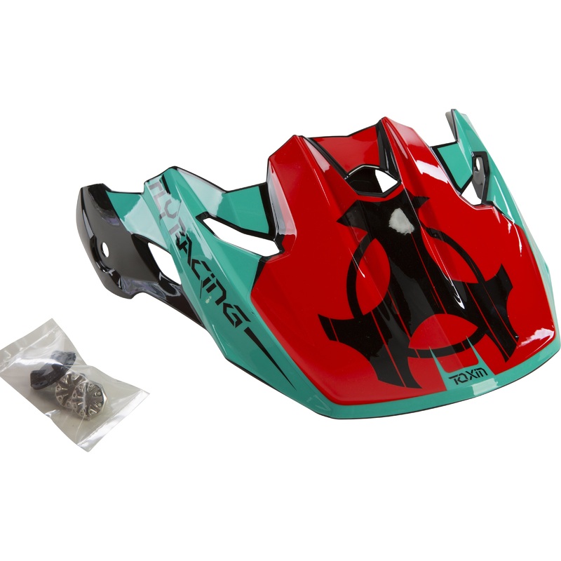 FLY RACING Toxin Original Visor Red/Teal/Black